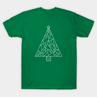 Christmas Tree Geometric Lines T-Shirt